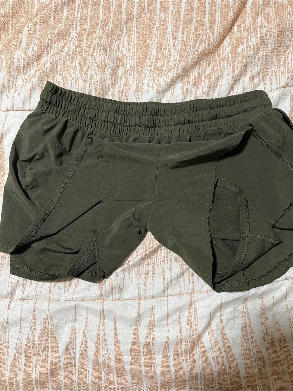 Avia Olive Green Women's Athletic Running Shorts - Picture 5 of 5